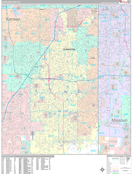 Overland Park Wall Map